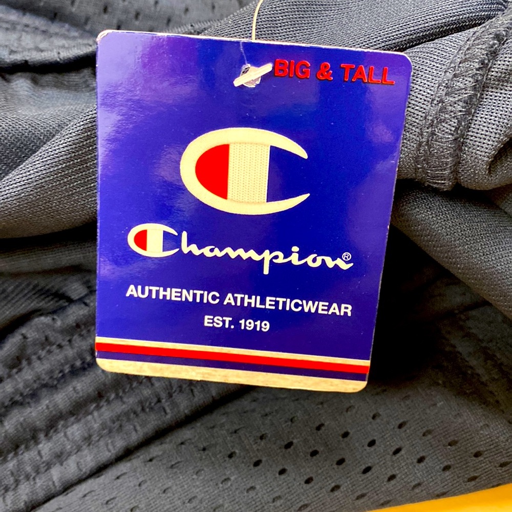 NWT Champion Big & Tall Athletic Mesh Jersey Navy Blue Lined Shorts 4XL NWT - Picture 6 of 10